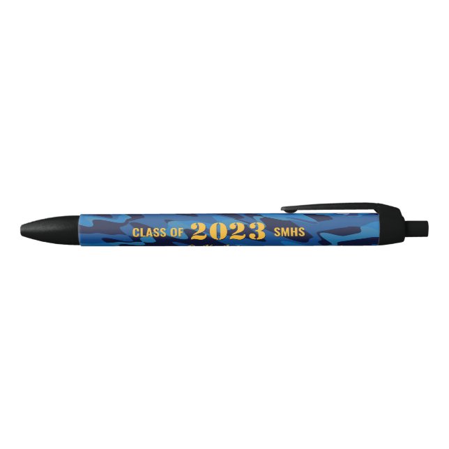 Caneta Preta Marinho de Camuflagem Personalizada Azul (parte de cima)