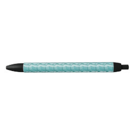 Caneta Preta Mármore Azul Claro Padrão Moderno Elegante