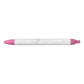 Caneta Preta Mármore Branco