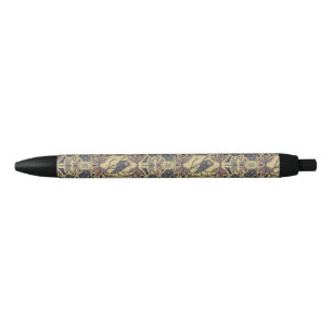 Caneta Preta Mauve, Tan & Cinza Crow & Dragonfly Floral