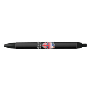 Caneta Preta Meio Americano Meio Britânico Bandeira EUA Inglate