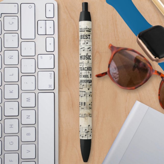 Caneta Preta Melhores Notas Musicais de Professores de Música (Criador carregado)