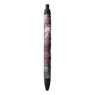 Caneta Preta Menina Samurai: Lâmina de Honra