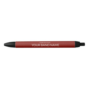 Caneta Preta Mercadorias de Banda Engraçada Nome Personalizado