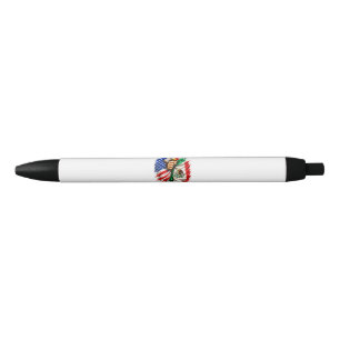 Caneta Preta Mês da Herança Hispânica Bandeira EUA México
