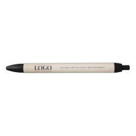 Caneta Preta Mínimo personalizado de logotipo da empresa Beige 