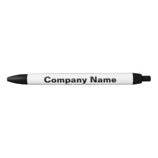 Caneta Preta Modelo de nome da empresa branca e negra
