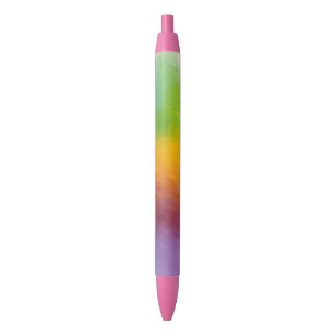 Caneta Preta Modelo Moderno de Cores Coloridas do Arco-íris