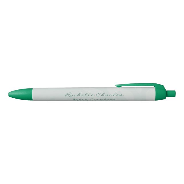 Caneta Preta Modern Elegant Green Business Promotional Gift (parte de cima)