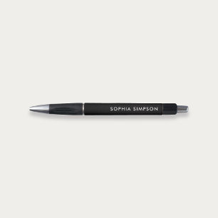 Caneta Preta Moderna Minimalista