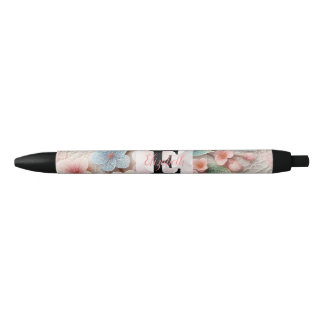 Caneta Preta Monogram lace floral pink pastel cherry blossom 