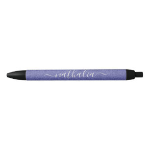 Caneta Preta Monograma de Foil Puro Muito Peri, Script Moderno