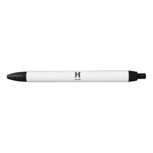 CANETA PRETA MONOGRAMA DE UMA LETRA PRETO MINIMALISTA NOME BRAN