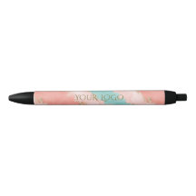 Monograma Dourado de Cor de Água Verde Cor-de-Rosa