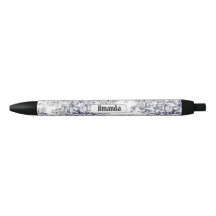 Monograma floral preto de jouy