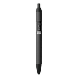 Caneta Preta Monograma Personalizado Preto Branco para Ele