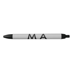 Caneta Preta Monograma simples adicione a letra do seu nome hom