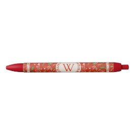 Caneta Preta Monogramas Woodlands Red