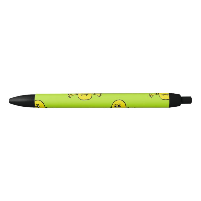 Caneta Preta Monstro amarelo em verde (Frente)