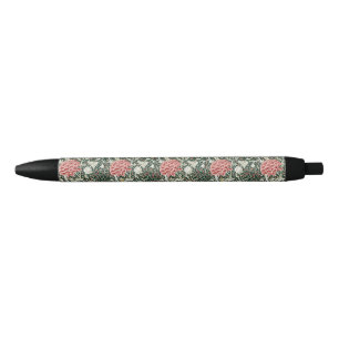 Caneta Preta Morris Cray Vintage Blossom Design Floral Verde