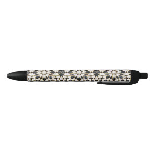 Caneta Preta Mosaico marmorense preto e branco