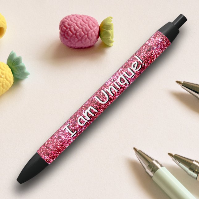 Caneta Preta Motivation and self-confidence - I am Unique (Criador carregado)