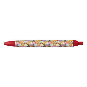 Caneta Preta Mulheres Retro do Padrão Mundial