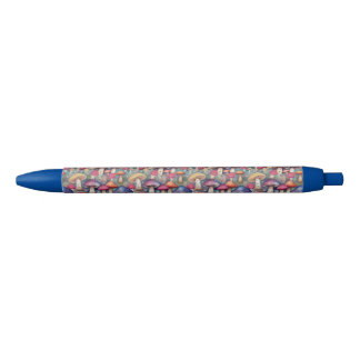Caneta Preta Mushroom multicores com monograma