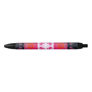 Caneta Preta Música de Simetria Variada Rosa Abstrata