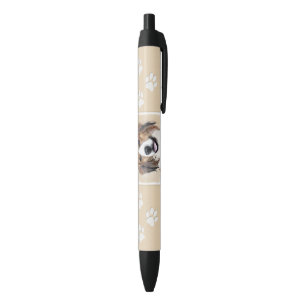 Caneta Preta Nederlandse Kooikerhondje - Pintura de Cachorro