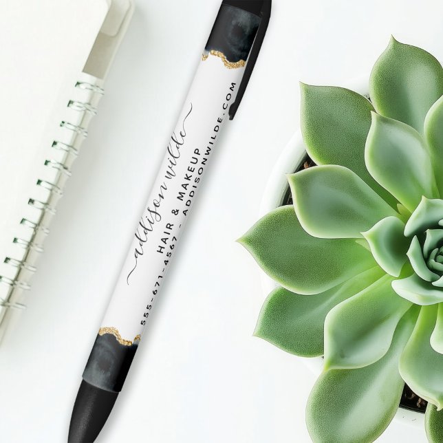 Caneta Preta Negócios De Cor De Água Preta E Dourada (Criador carregado)