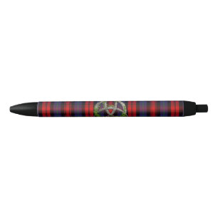 Caneta Preta Nó da trindade e Tartan celtas de MacLachlan do