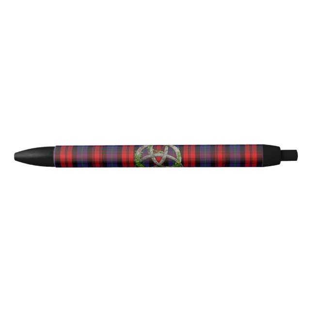Caneta Preta Nó da trindade e Tartan celtas de MacLachlan do (Frente)
