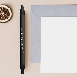 Caneta Preta Nome da caligrafia moderna