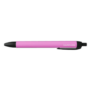 Caneta Preta Nome da cor rosa de apphire