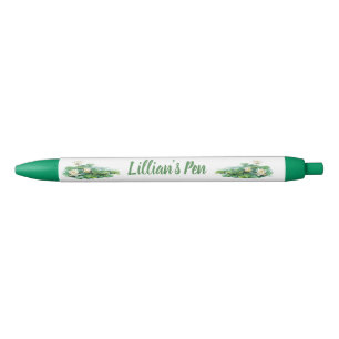 Caneta Preta Nome da Lily de Água Elegante