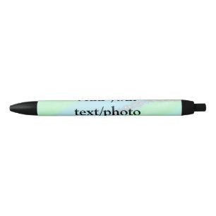 Caneta Preta Nome de adição do pastel cintilante verde-rosa azu