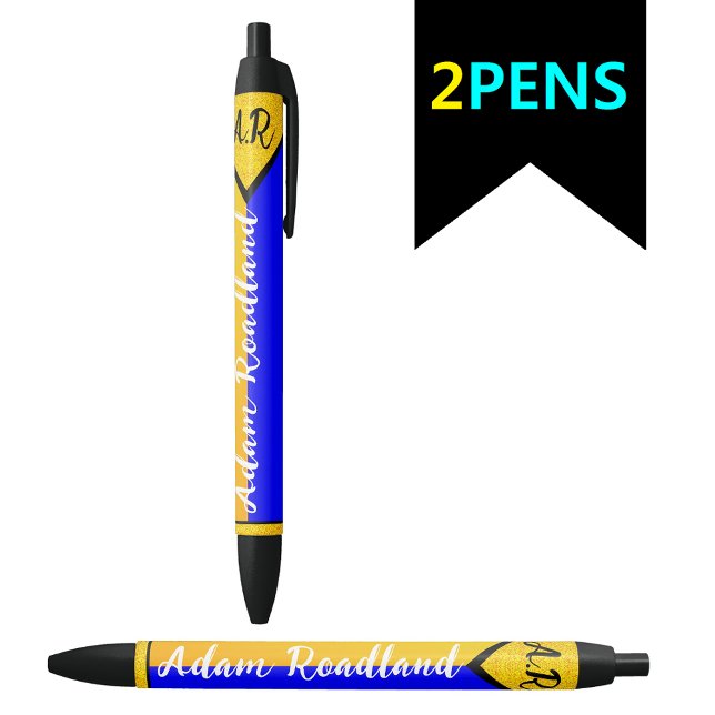 Caneta Preta Nome de Monograma Inicial Chique, Escrita Acessíve (Fancy monogram pen
Initial name pen
Affordable writing pen
Black ink pen
Monogrammed writing)