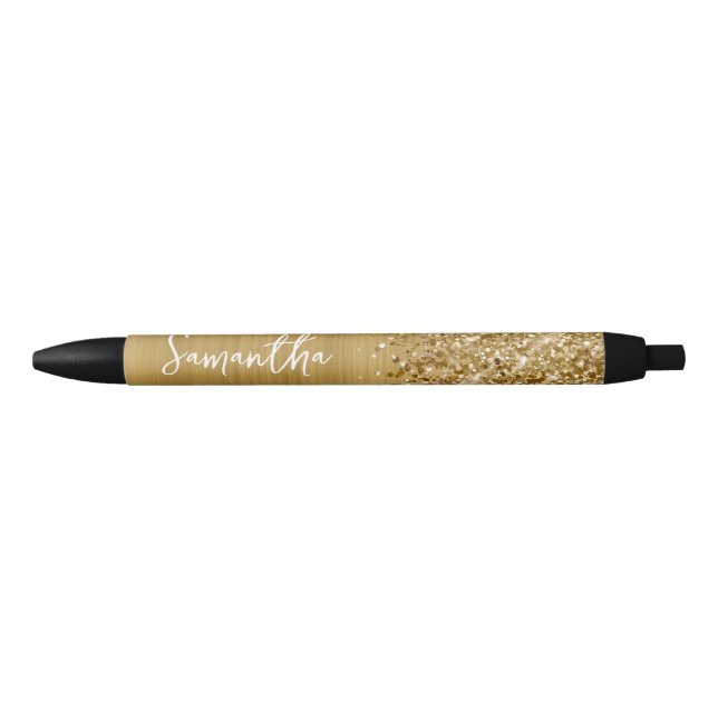 Caneta Preta Nome do Glam Dourado da Glittery (Frente)