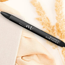 Nome Inicial de Caligrafia de Letra Cursiva Monogr