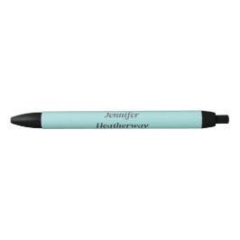 Caneta Preta Nome personalizado azul aqua minimalista