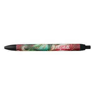 Caneta Preta Nome Personalizado do Roteiro de Tinta Dourada Ver