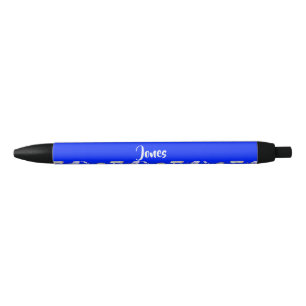 Caneta Preta Nome personalizado impressão náutico a azul