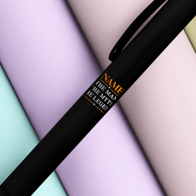 Caneta Preta Nome Personalizado O Homem O Mito A Legenda (Criador carregado)
