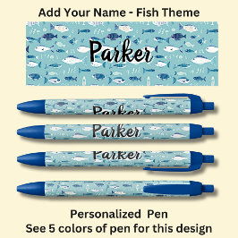 Caneta Preta Nome Personalizado, Pesca
