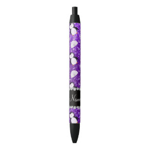 Caneta Preta Nome personalizado pinguins-púrpura pinguins igloo