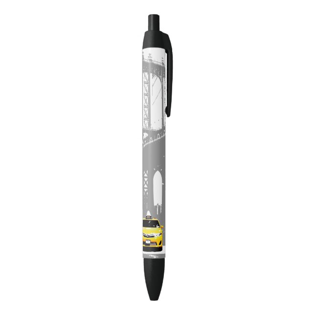 Caneta Preta Nova Iorque Amarelo Taxi Nyc Da Ponte Brooklyn (parte de inferior (Vertical))
