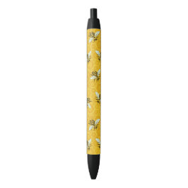 Caneta Preta O favo de mel das abelhas Bumble o teste padrão da