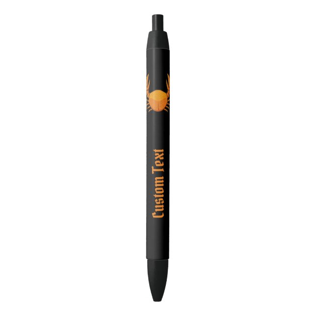 Caneta Preta Orange Crab (Frente Vertical)