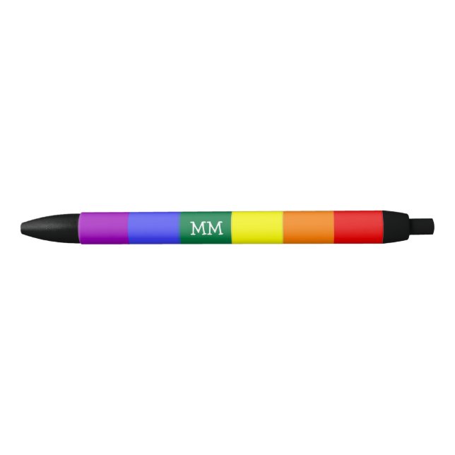 Caneta Preta Orgulho gay Lgbt Personalizado (Frente)
